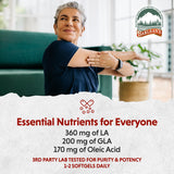 Barlean's Borage Oil Softgels 200mg GLA 1000mg nutritional information