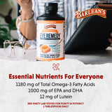Barlean's Eye Remedy Lutein Supplement 499g tangerine flavour bottle