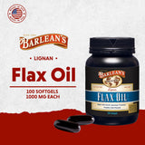 Barlean's Flax Oil Softgels close-up of softgel