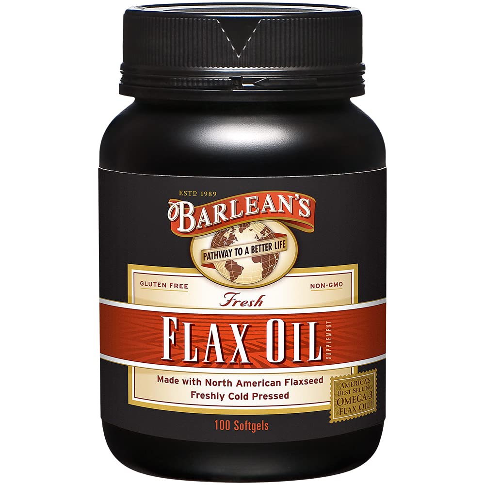 Barlean's Flax Seed Oil Softgels 1000mg front view