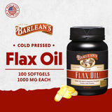 Barlean's Flax Seed Oil Softgels 1000mg side view