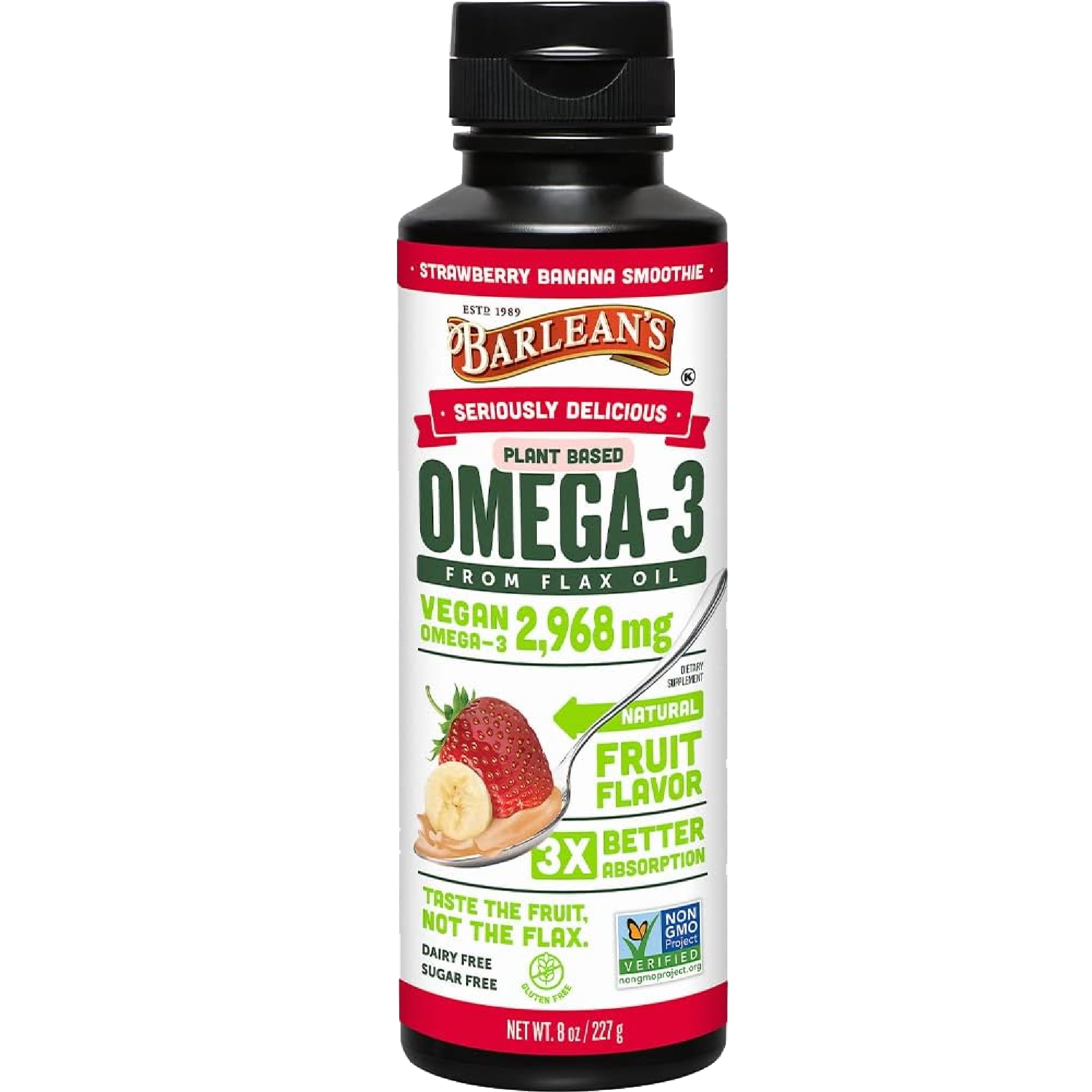 Barlean's Flaxseed Oil Omega-3 Supplement front view