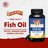 Barlean's Fresh Catch Fish Oil Softgels 1000mg back view