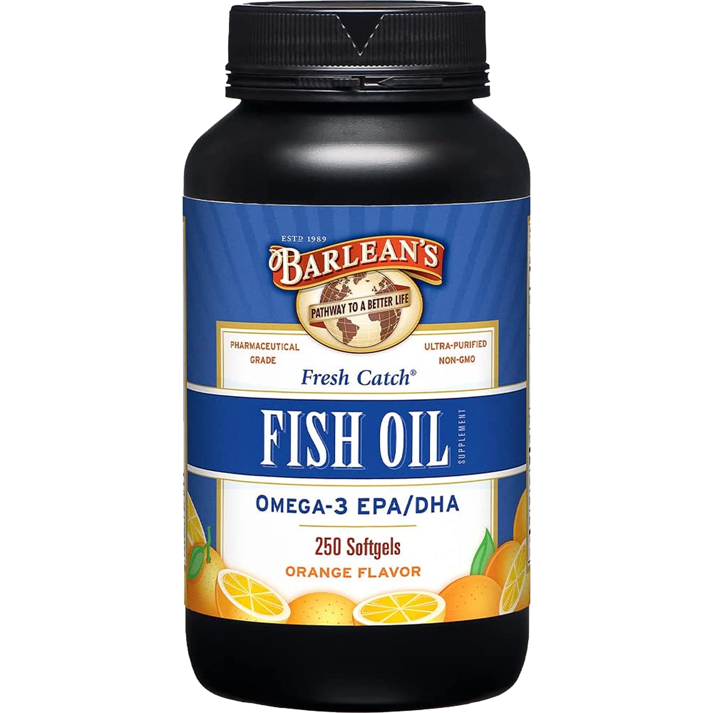 Barlean's Fresh Catch Fish Oil Softgels 1000mg front view