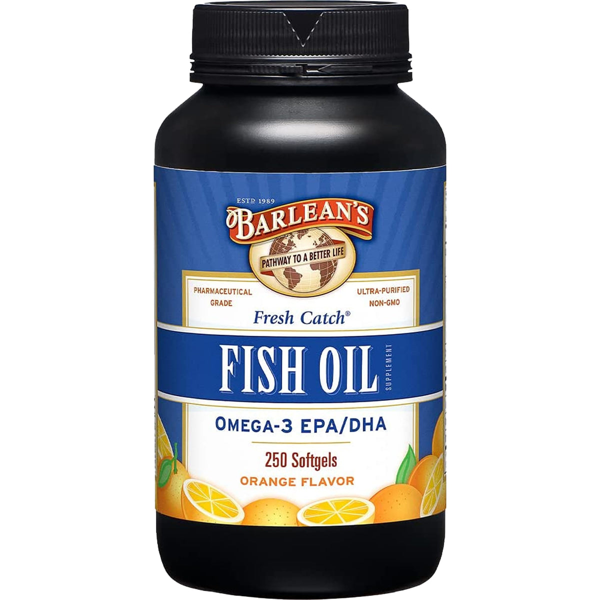 Barlean's Fresh Catch Fish Oil Softgels 1000mg front view