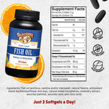 Barlean's Fresh Catch Fish Oil Softgels 1000mg side view