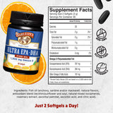 Barlean's Fresh Catch Fish Oil softgels side view showing capsule size