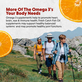 Barlean's Fresh Catch Fish Oil softgels with orange flavour description