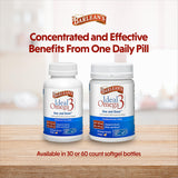 Barlean's Ideal Omega 3 Softgel Capsules 1000mg on a wooden table