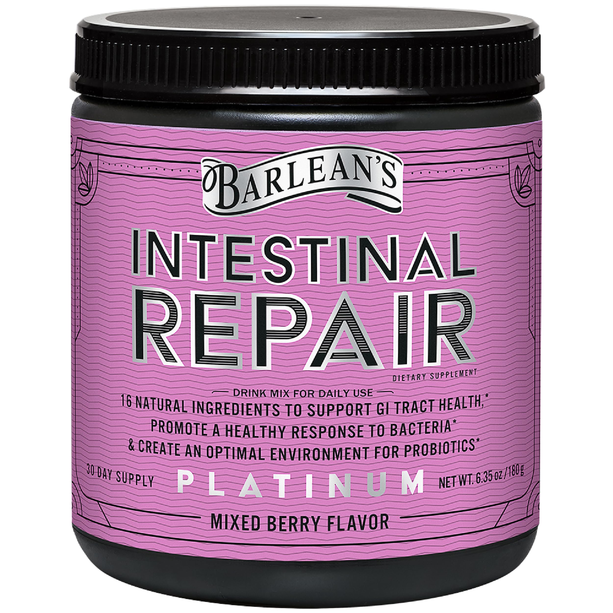 Barlean's Intestinal Repair Powder 249g front view packaging