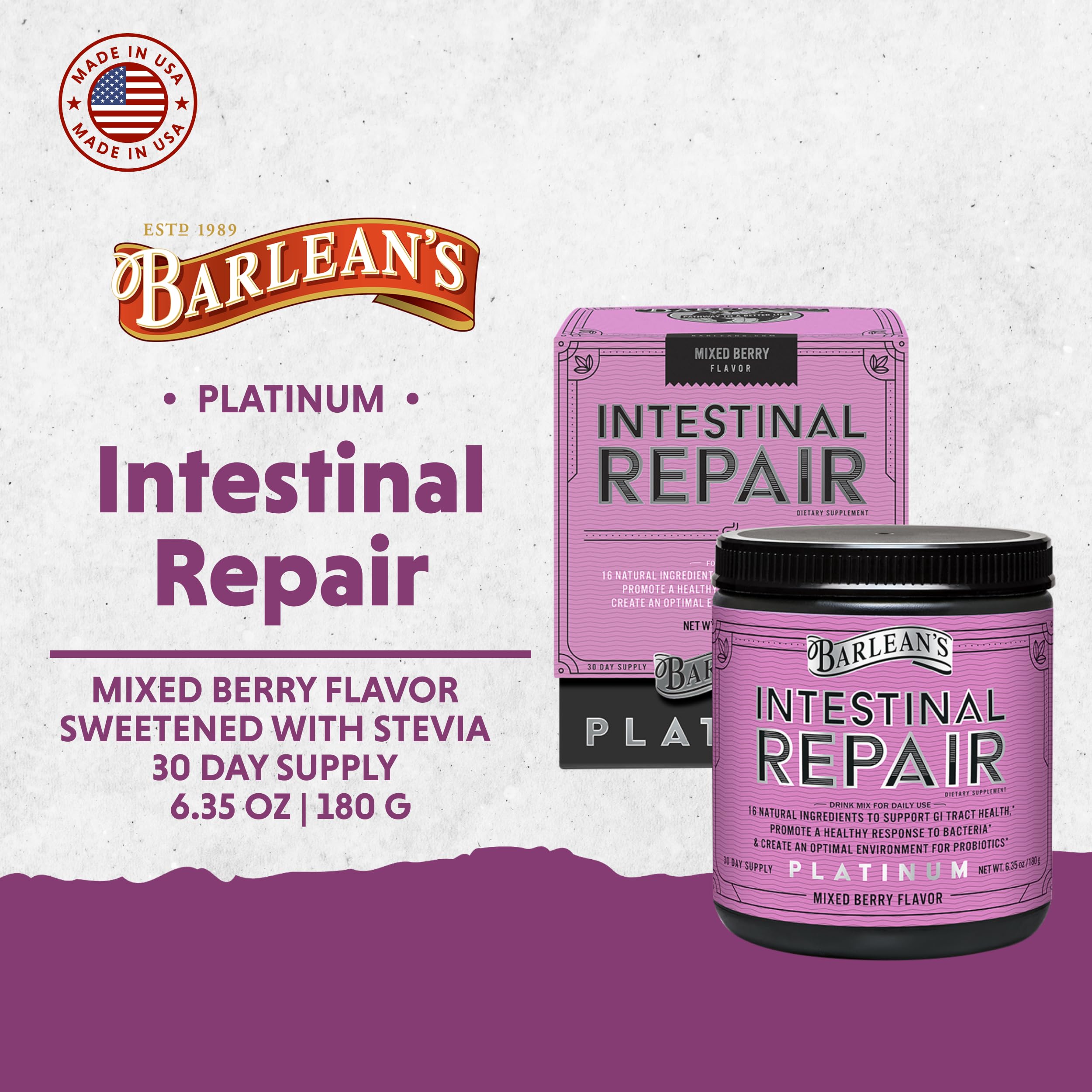 Barlean's Intestinal Repair Powder ingredients list