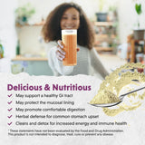 Barlean's Intestinal Repair Powder mixed berry flavour close-up