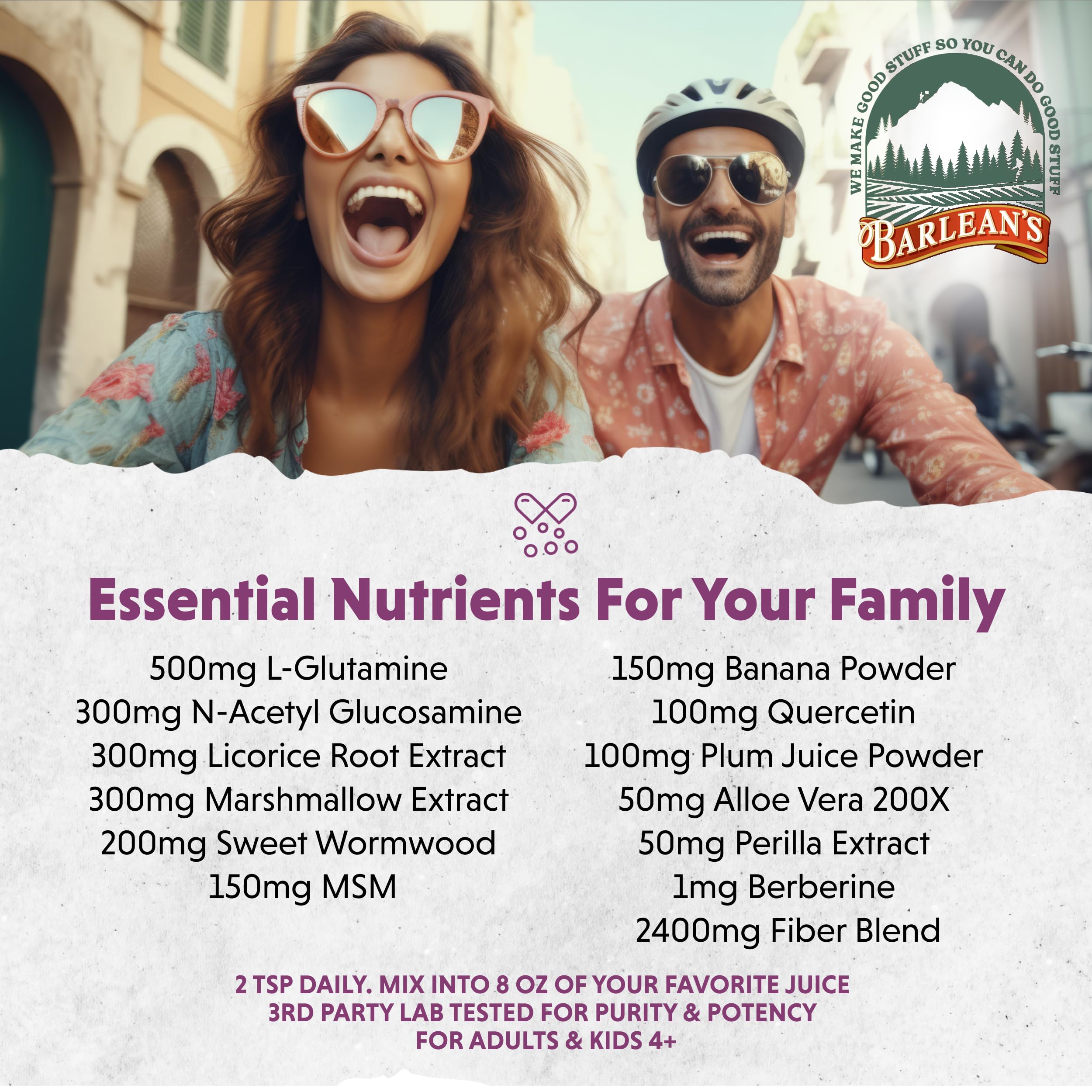 Barlean's Intestinal Repair Powder nutritional information