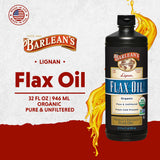 Barlean's Lignan Flax Oil 945g back view