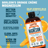 Barlean's Liquid Magnesium 508g side view with nutritional information