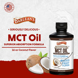 Barlean's MCT Oil 5400mg coconut flavour bottle top