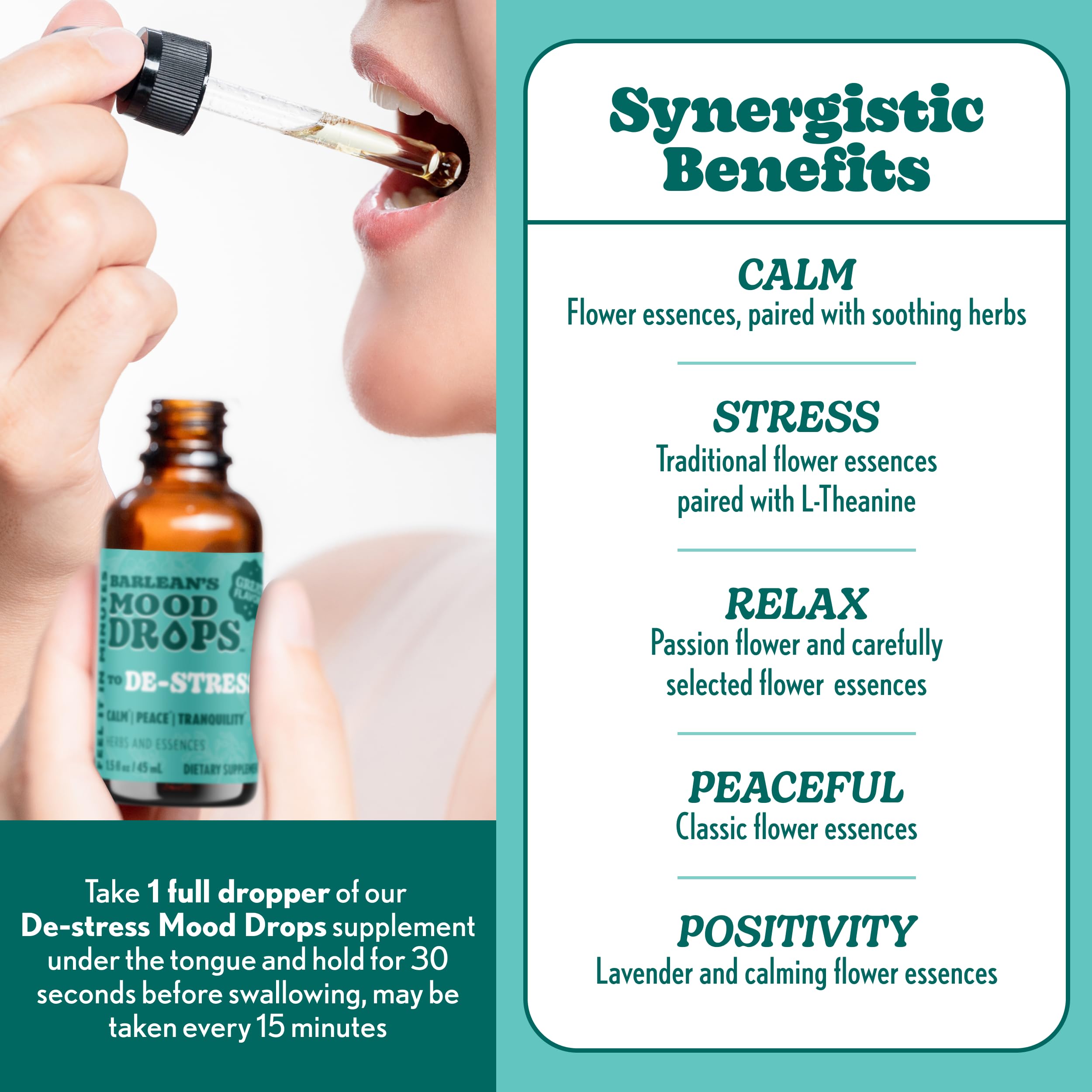 Barlean's Mood De-Stress Liquid Drops 1.5oz lifestyle scene