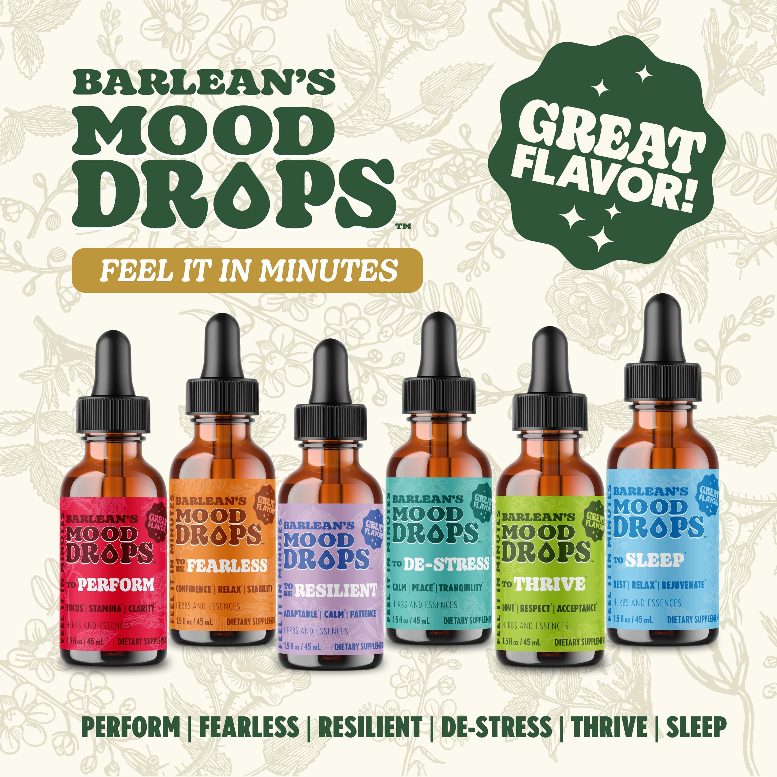 Barlean's Mood Sleep Liquid Drops 1.5 Fl Oz back label