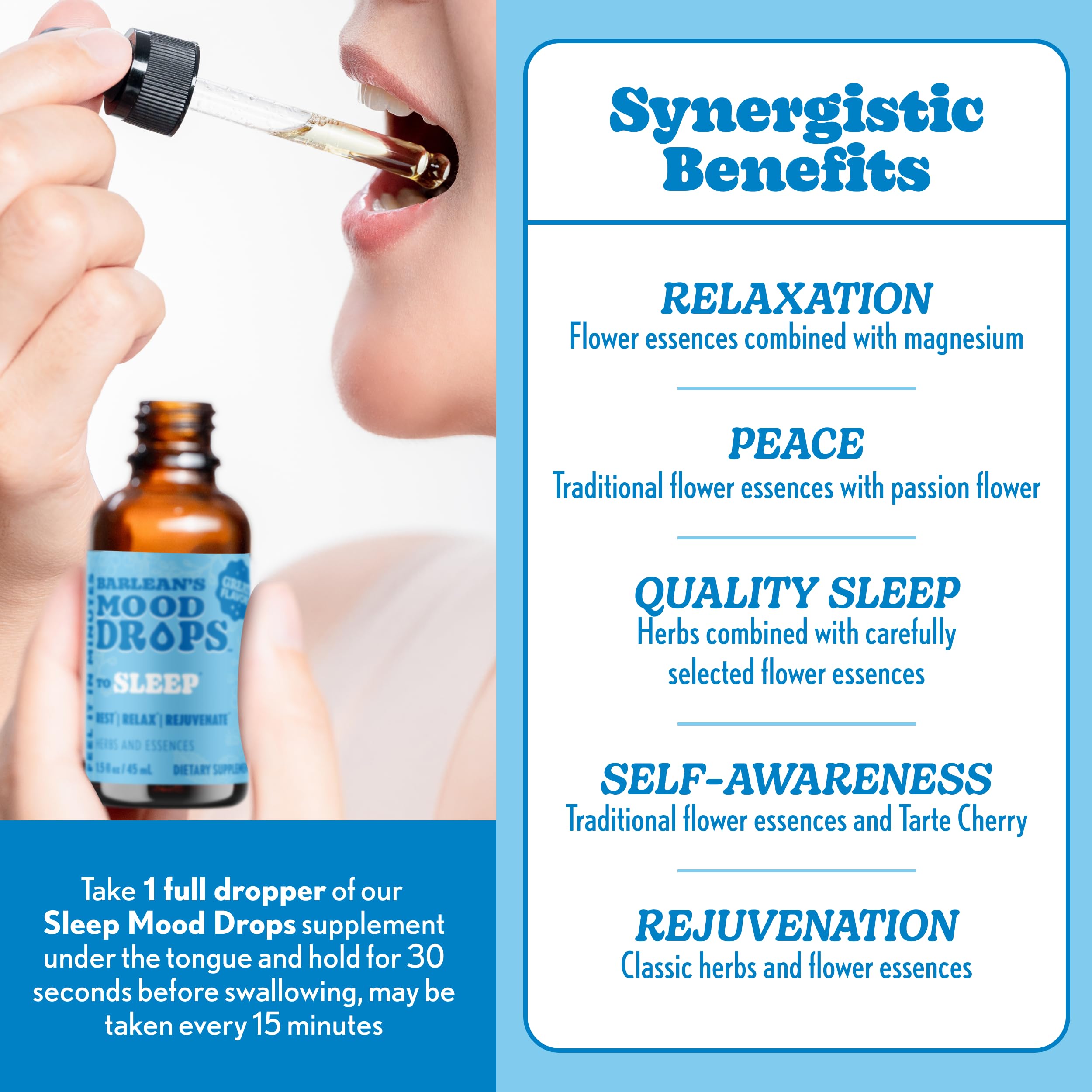 Barlean's Mood Sleep Liquid Drops 1.5 Fl Oz packaging