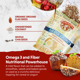 Barlean's Multi Seed Blend 680g back view with nutritional information