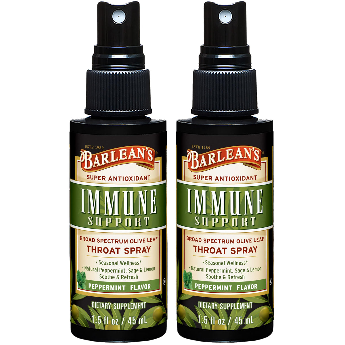 Barlean's Olive Leaf Complex Throat Spray 150g front view
