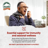 Barlean's Olive Leaf Complex Throat Spray 150g with ingredients
