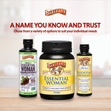 Barlean's Omega 3-6-9 chocolate powder in a glass