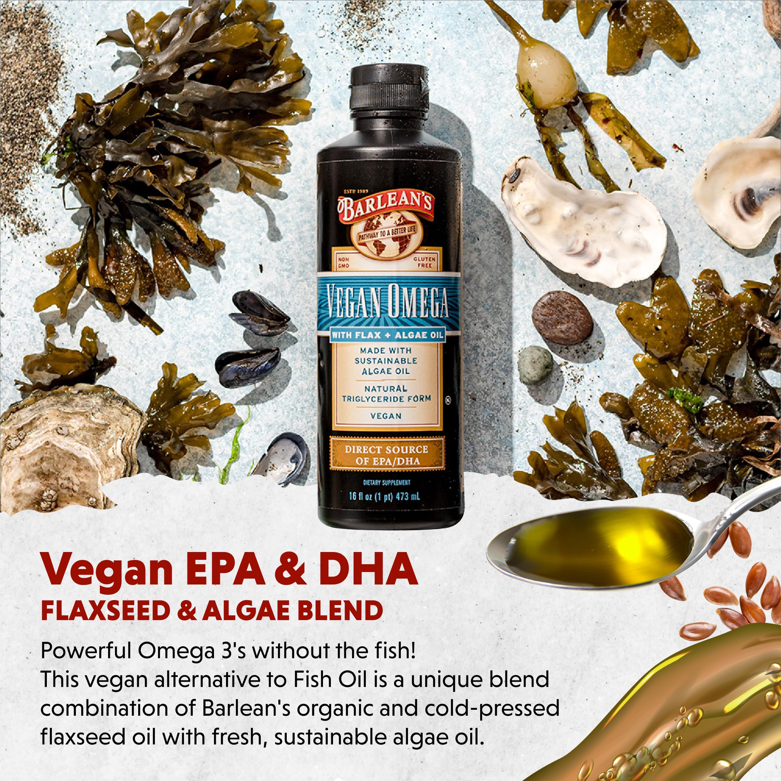 Barlean's Omega 3 6 9 Oil Blend ingredients list
