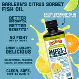 Barlean's Omega 3 Fish Oil Liquid drizzled over yogurt