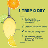Barlean's Omega 3 Fish Oil Liquid in smoothie