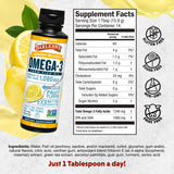 Barlean's Omega-3 Fish Oil Liquid Lemon Crème bottle side view