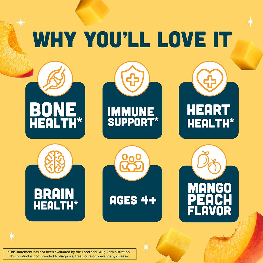 Barlean's Omega-3 Fish Oil Liquid Mango Peach 454g pouring into a spoon