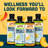Barlean's Omega-3 Fish Oil Liquid Mango Peach 454g texture close-up