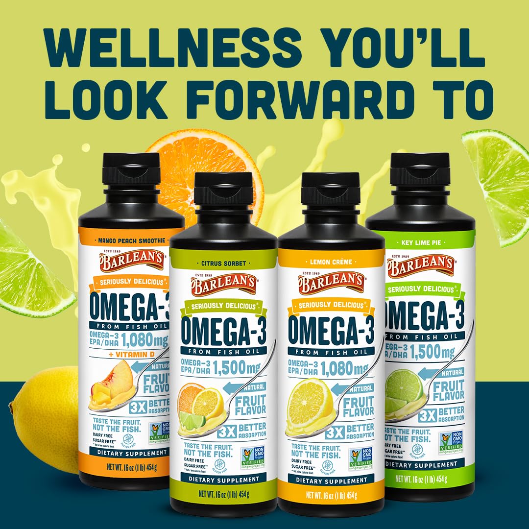 Barlean's Omega 3 Fish Oil Liquid nutritional information