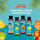 Barlean's Omega Pals Fruity Flax Oil with fresh fruits