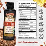 Barlean's Organic Flax Seed Oil 372g back view