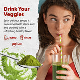 Barlean's Organic Greens Powder ingredients close-up