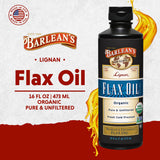 Barlean's Organic Lignan Flax Oil 100g bottle side view