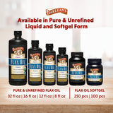 Barlean's Organic Lignan Flax Oil 100g with a measuring spoon