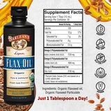 Barlean's Organic Lignan Flax Oil 100g with salad and vegetables