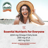 Barlean's Organic Omega-3 Flaxseed Oil 340g on a spoon