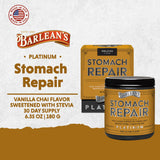 Barlean's Stomach Repair Powder in a glass of water