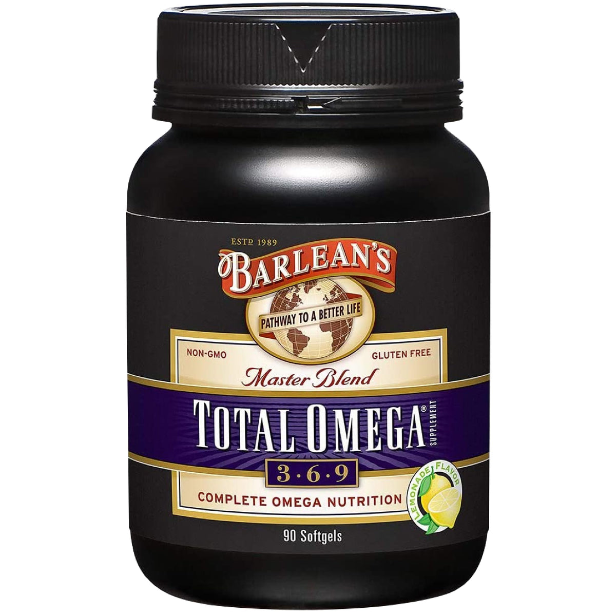 Barlean's Total Omega Softgels 1000mg front view