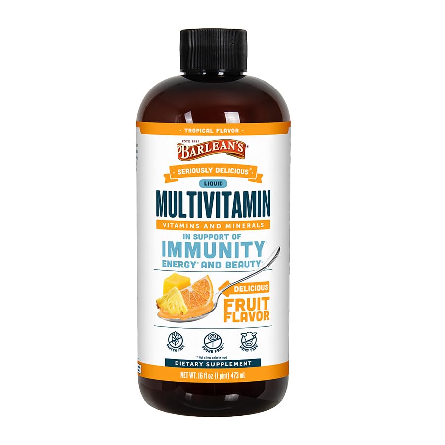 Barlean's Tropical Multivitamin Supplement front view with packaging