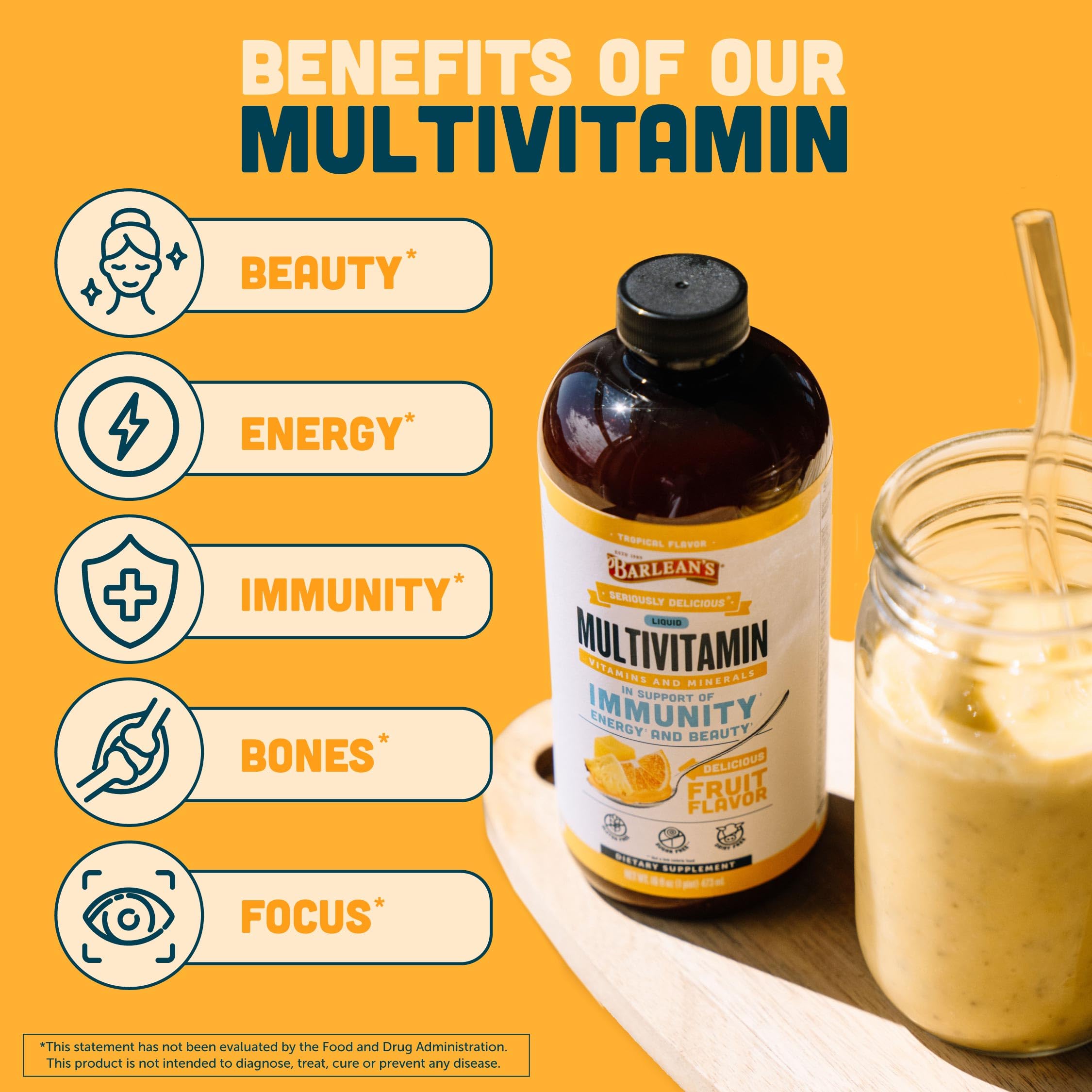 Barlean's Tropical Multivitamin Supplement nutritional information