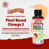 Barlean's Vegan Flax Oil 491g back view with nutritional information