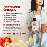Barlean's Vegan Flax Oil 491g side view showing packaging details