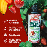 Barlean's Vegan Flax Oil 491g with a spoonful ready for serving
