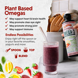 Barlean's Vegan Omega-3 Algae Oil 454g back view with ingredients