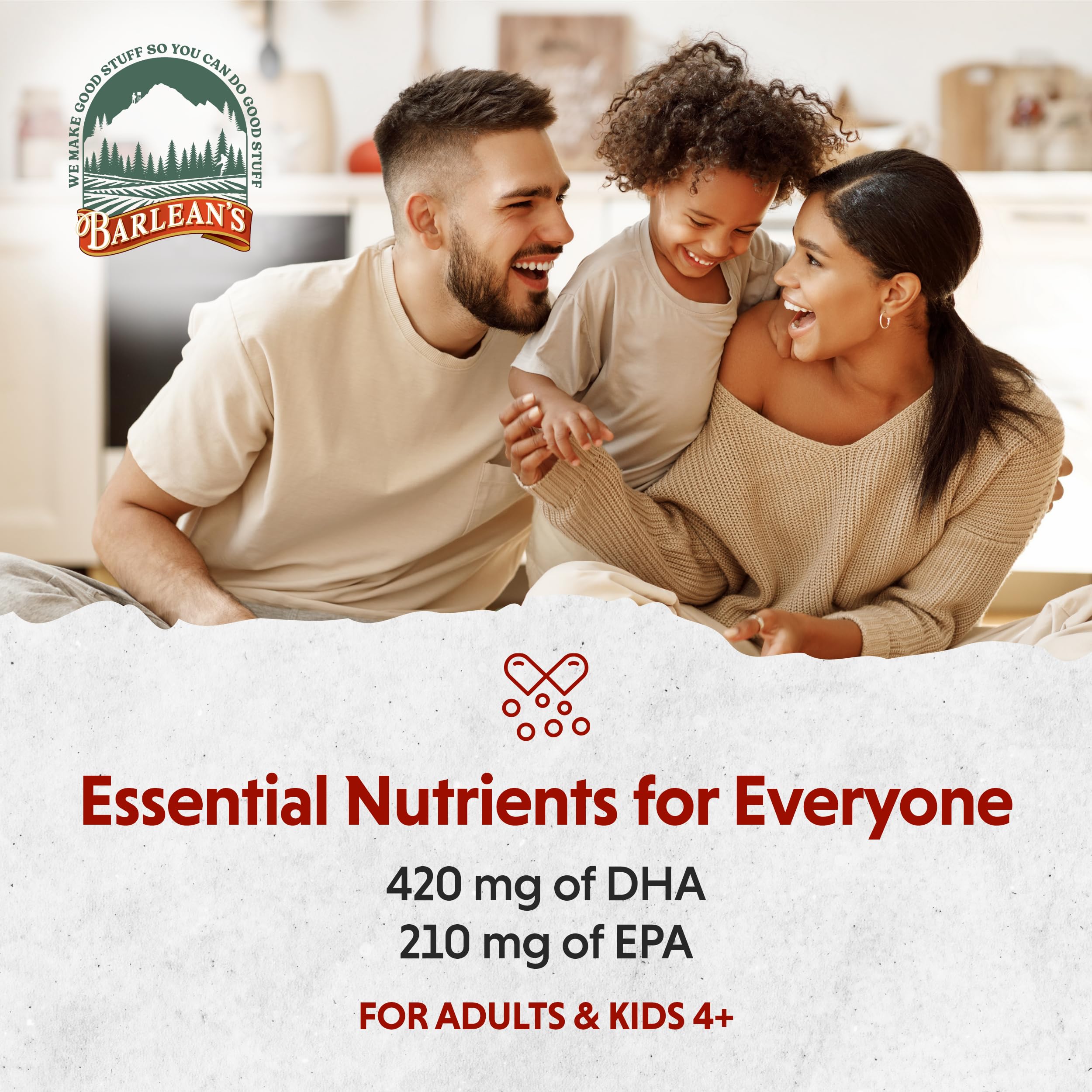 Barlean's Vegan Omega-3 Algae Oil 454g serving suggestion